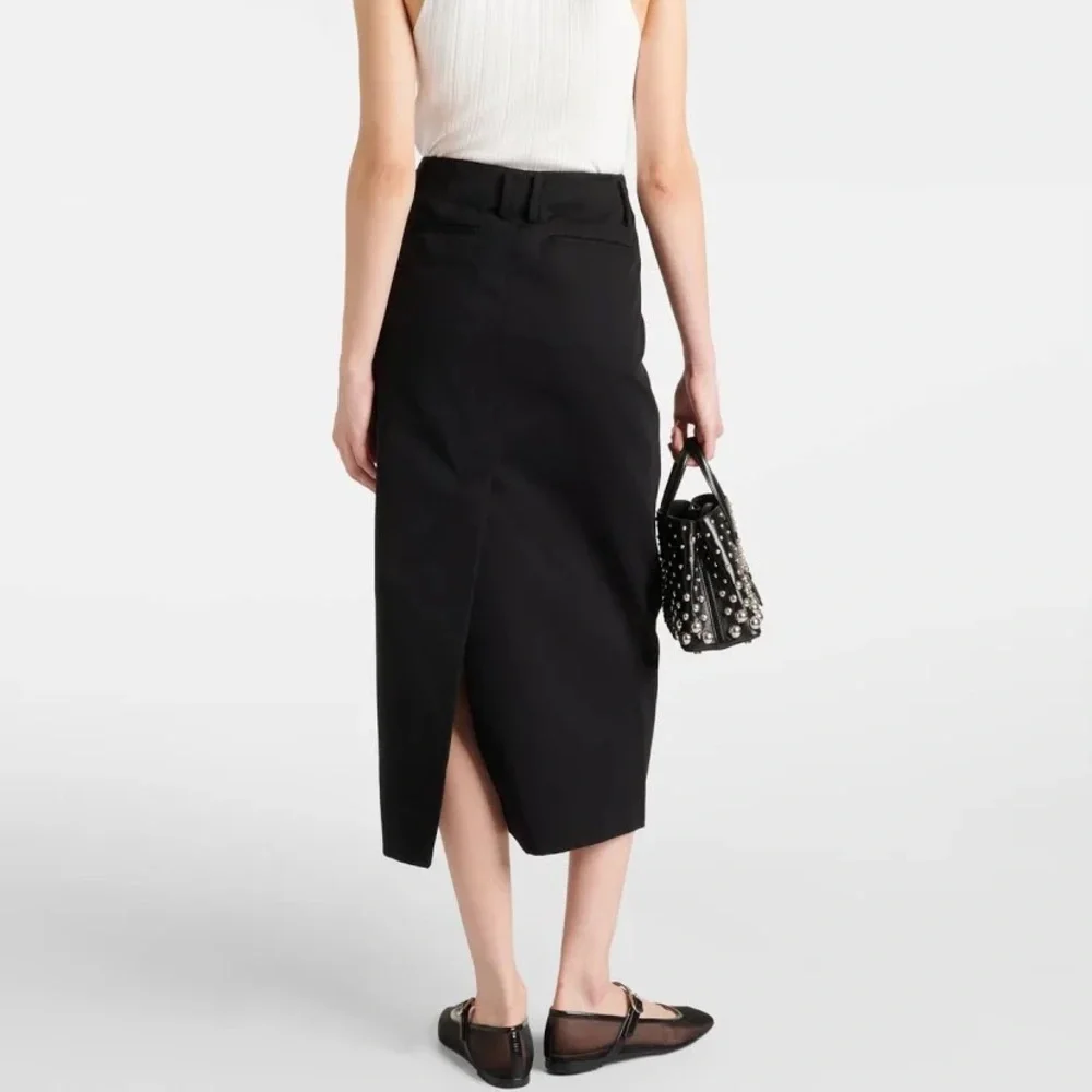 Vince Straight Fit Midi Trouser Skirt Black NWT Size 2